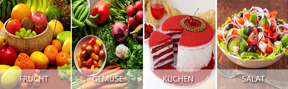 Керамічна фруктова тарілка-етажерка на 2 яруси MEESOGA з бамбуковою підставкою для кухні | Фрукти, овочі, снеки