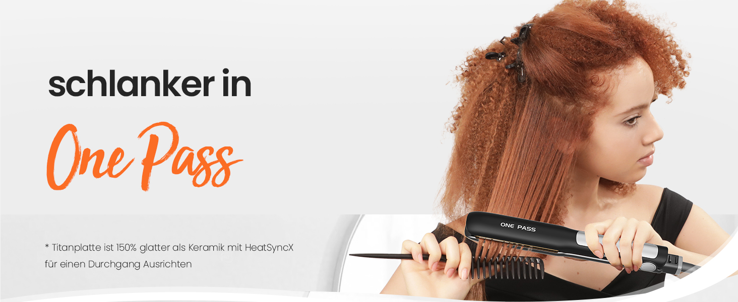 Випрямляч для волосся з титановими пластинами, іонізація, швидкий нагрів 20s, LCD-дисплей, універсальна напруга, 2-в-1 (Noir)