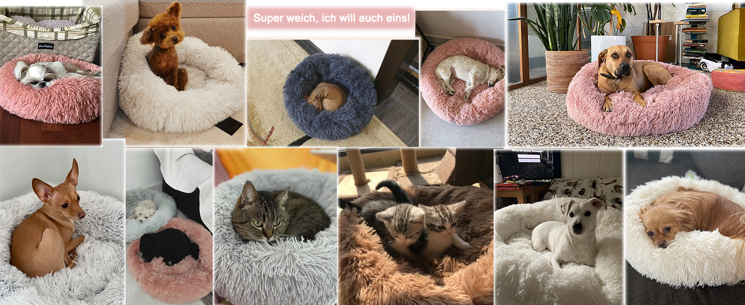 М'яке кругле ліжко для собак та котів з плюшу - Donut. Зручне лежанка для собак, котів та інших домашніх тварин. Легко миється. Розміри: S/M/L/XL/XXL (XXL - 80см). Колір: світло-сірий. Розміри: 80 x 80 x 20 см.