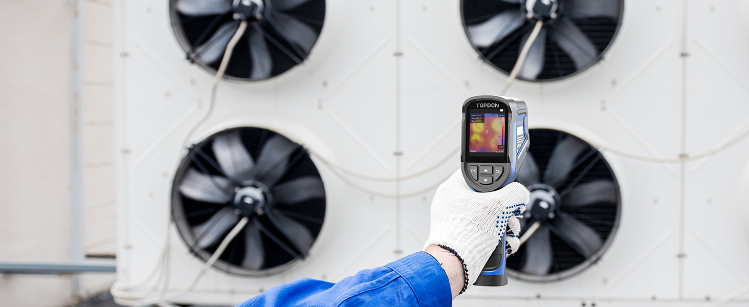 TOPDON TC004 Міні тепловізор, 240x240 IR-роздільна здатність, ручний тепловізійний прилад, 15 годин роботи від акумулятора, частота оновлення 25 Гц, діапазон температур -20℃ до 450℃, високий/низький температурний тригер, чорно-синя палітра