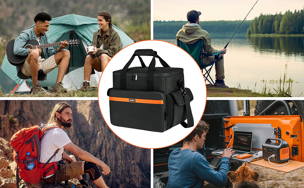 Сумка LEFOR·Z для портативних електростанцій Jackery, Anker, EcoFlow, Bluetti (Explorer 240, 500, 1000, Solix, River 2, EB3A) - Large, до 1000W