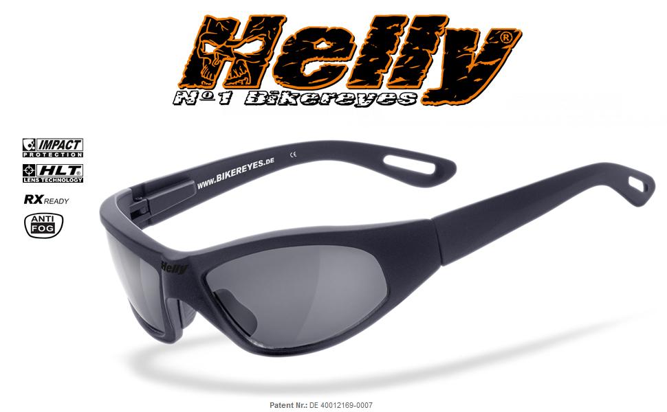 Мотоокуляри HELLY No.1 Bikereyes Tribal Black Angel – антизапотівальні, вітрозахисні, ударостійкі сонцезахисні окуляри для мотоциклістів