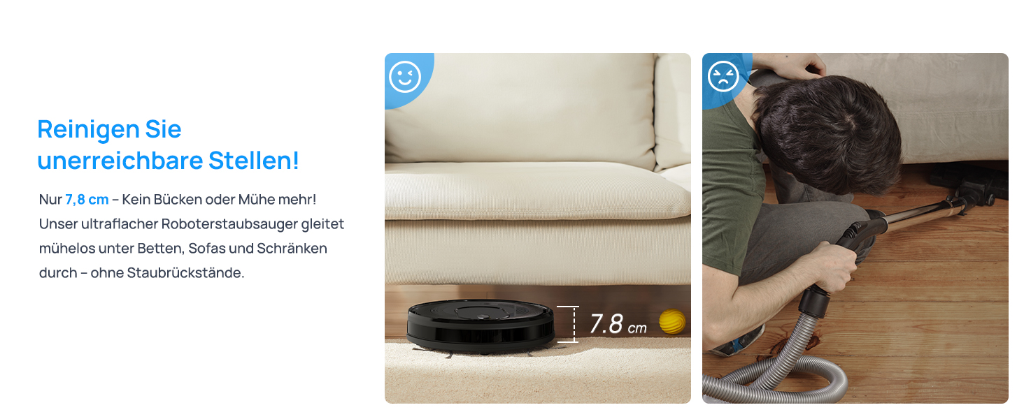 Робот-пилосос Vexilar W7 3-в-1 з функцією миття підлоги, потужність 4000Pa, сумісний з Alexa/App, для шерсті тварин, твердих підлог та килимів