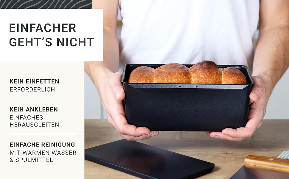 Форма для випічки хліба BREADLYST® Преміум з кришкою 23 см, вузька, з антипригарним покриттям, сталь, до 260°C