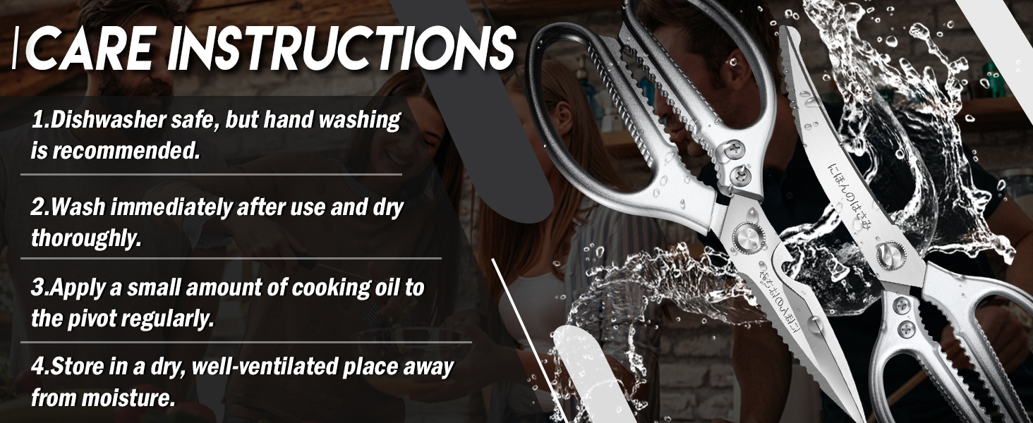 Набір кухонних ножиць DRAGON RIOT Stabile: 2 шт. з японської сталі, для м'яса та птиці, чорний колір, з нержавіючої сталі