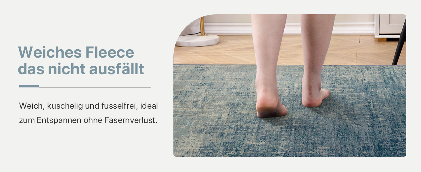 BEIMO Килим для вітальні, абстрактний дизайн, короткий ворс, 120x170 см, блакитний градієнт, для спальні, ванної, їдальні, коридору, антиковзаючі, легко миється