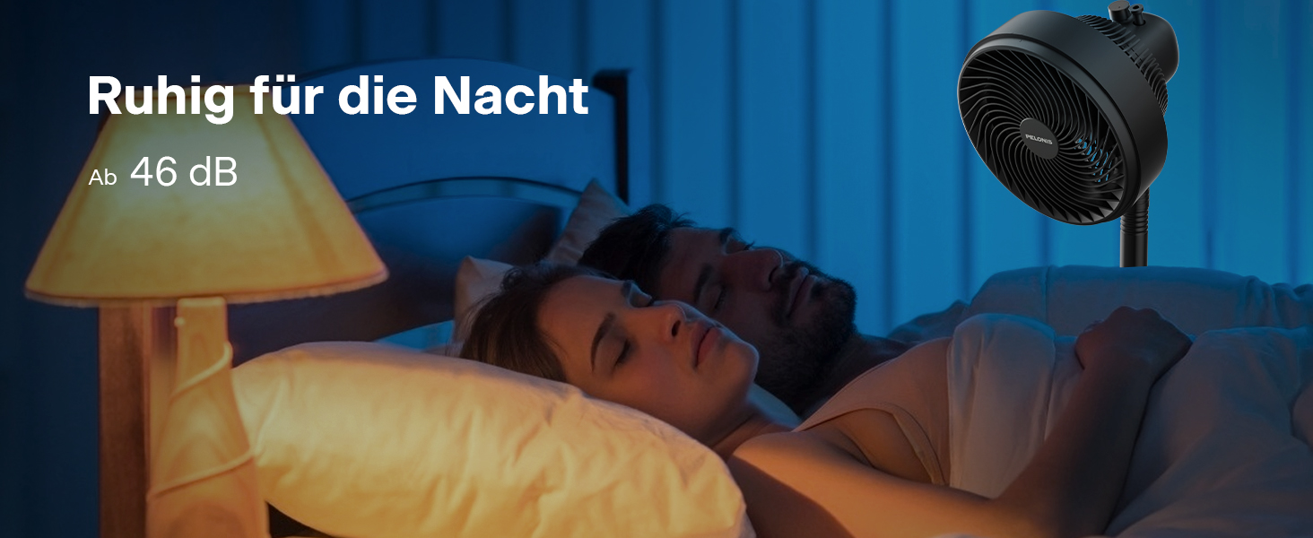 Вентилятор торнадо PELONIS з дистанційним керуванням, сенсорним дисплеєм, 3D циркуляцією, тихий (36.5dB), потужний (10м повітряний потік), регульована висота (60/111см), 4 швидкості з таймером, знімний захисний гріт, поворотний, 76см, чорний