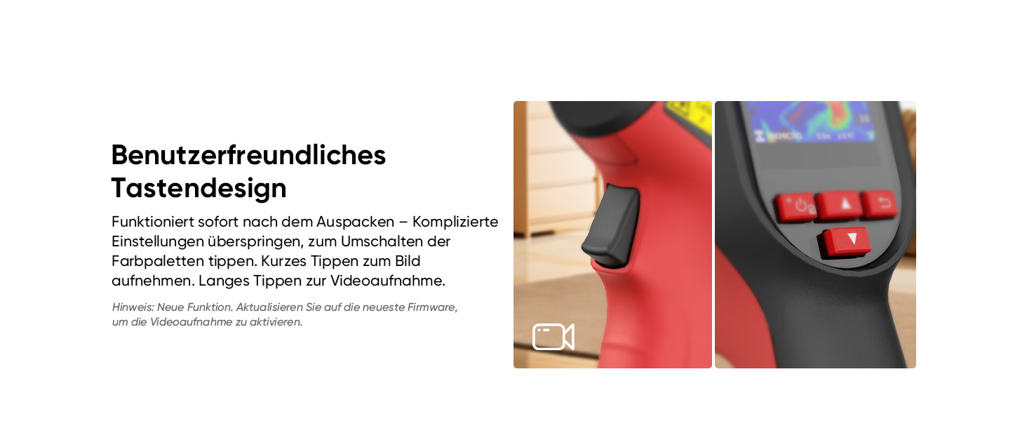 HIKMICRO E01 Тепловізійна камера SuperIR: портативна інфрачервона камера з лазерним покажчиком, роздільна здатність 240x240, діапазон температур -20°C - 400°C, частота оновлення 20Hz