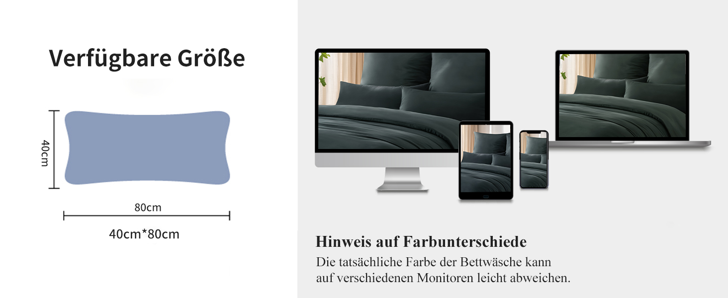 Комплект постільної білизни RUIKASI з бавовни 4-х частинний сірий - комплект постільної білизни з ремінцем, двоколірні комплекти 2 шт. (Антрацит та світло-сірий) 40x80 см
