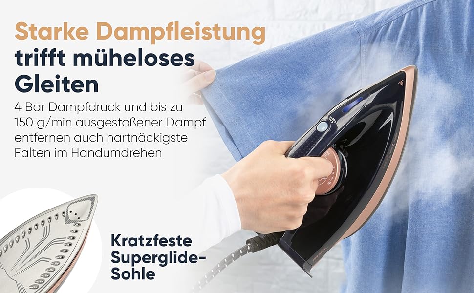 Станція парогенератора ProfiCare® PC DBS 3127 з керамічною підошвою Superglide, 2400W, 150 г/хв, 4 Bar, до 80 хв безперервної роботи