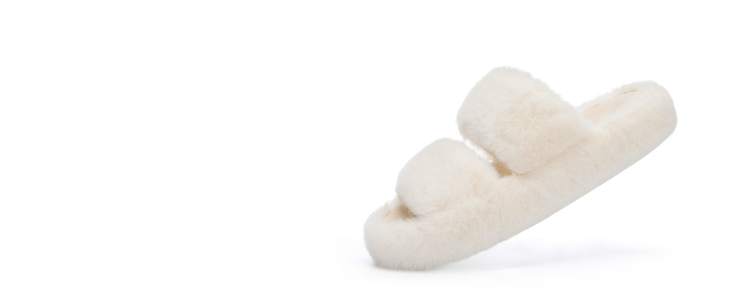 Жіночі домашні тапочки Chantomoo з піною Memory Foam - м'які, зручні, з штучного хутра, відкриті, з двома ремінцями, трендовий подарунок, 40/41 EU, світло-коричневі