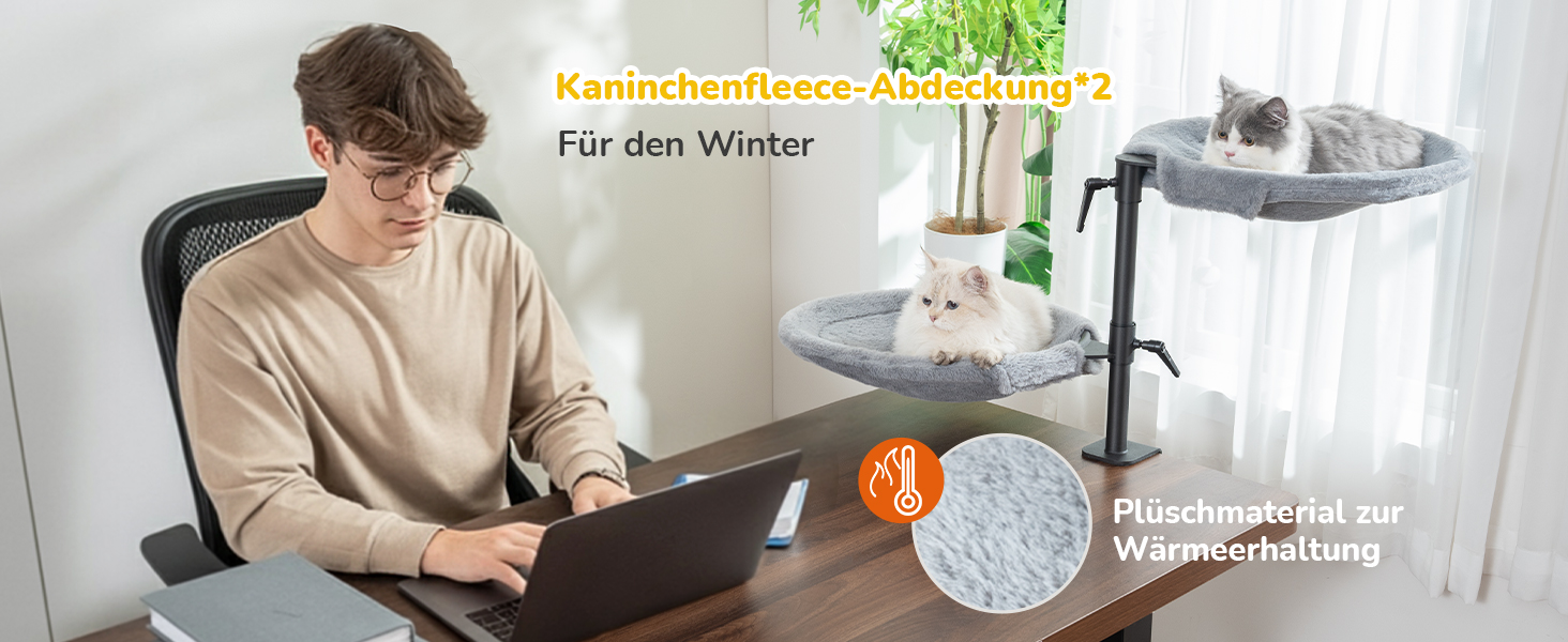 Підвісне ліжко для котів CATISM 360° обертання, лежанка, гамак, кошик для сну, підвісне ліжко для котів, 36x38 см, до 20 кг