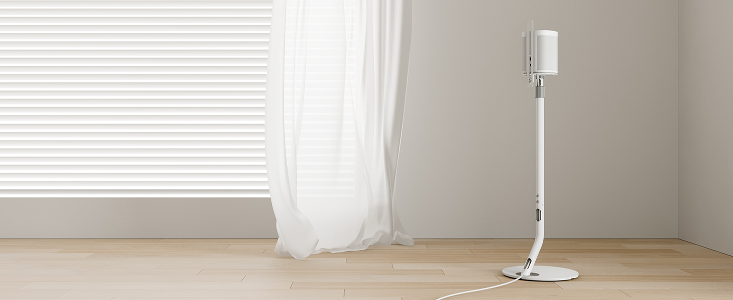 Підставка для колонок FITUEYES Design, металева, регульована по висоті, 2 шт, білий колір