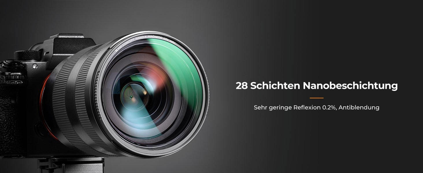 Поляризаційний фільтр K&F Concept Nano X-Serie 52mm з магнітним кільцем, 28-шарів покриття