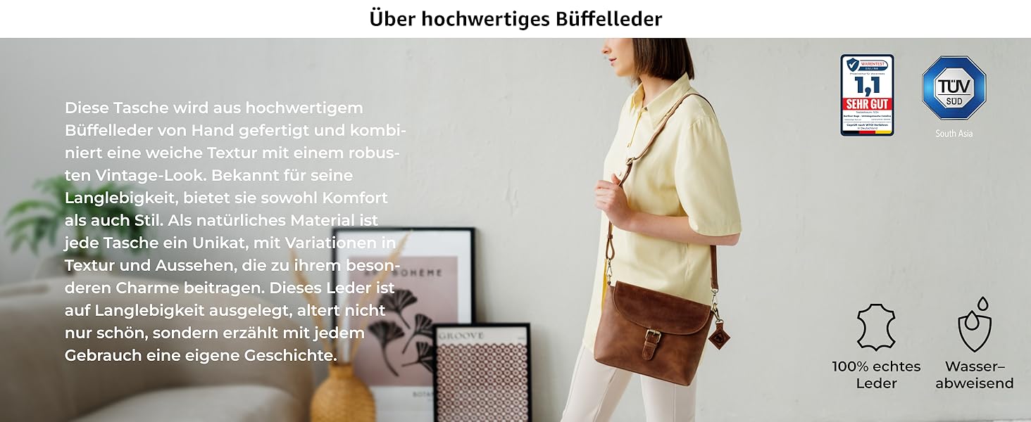 Сумка через плече Berliner Bags Catalina вінтажна шкіряна, Camel - жіноча кросбоді сумка середнього розміру з магнітним закриттям