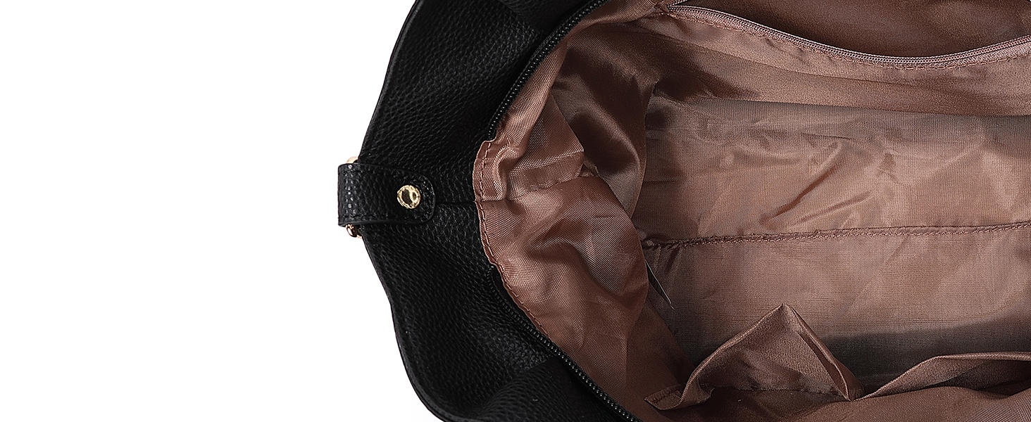 Сумка жіноча Miss Lulu велика шопер-тоут з м'якої PU шкіри бежевого кольору, сумка через плече середнього розміру