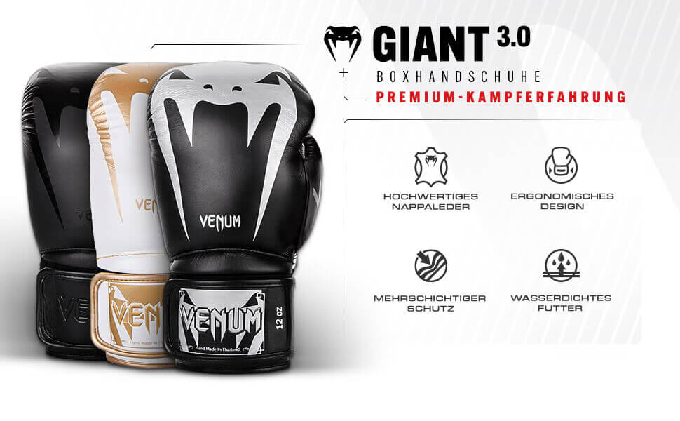 Боксерські рукавички Venum Giant 3.0 (14 oz) – унісекс, чорні