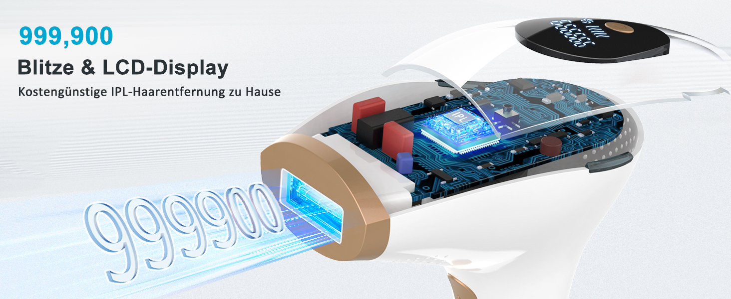 Пристрій для епіляції IPL NALONE: безболійна епіляція лазером для тіла, 1200 нм, 2 режими, для жінок та чоловіків