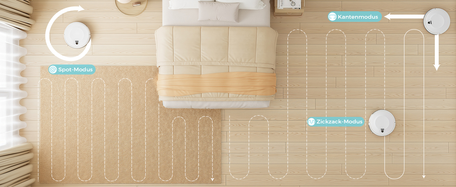 Робот-пилосос E2 з картографією, 10000 Па, 200 хв роботи, 660 мл, керування через додаток, голосовий помічник та пульт, для видалення шерсті та пилу