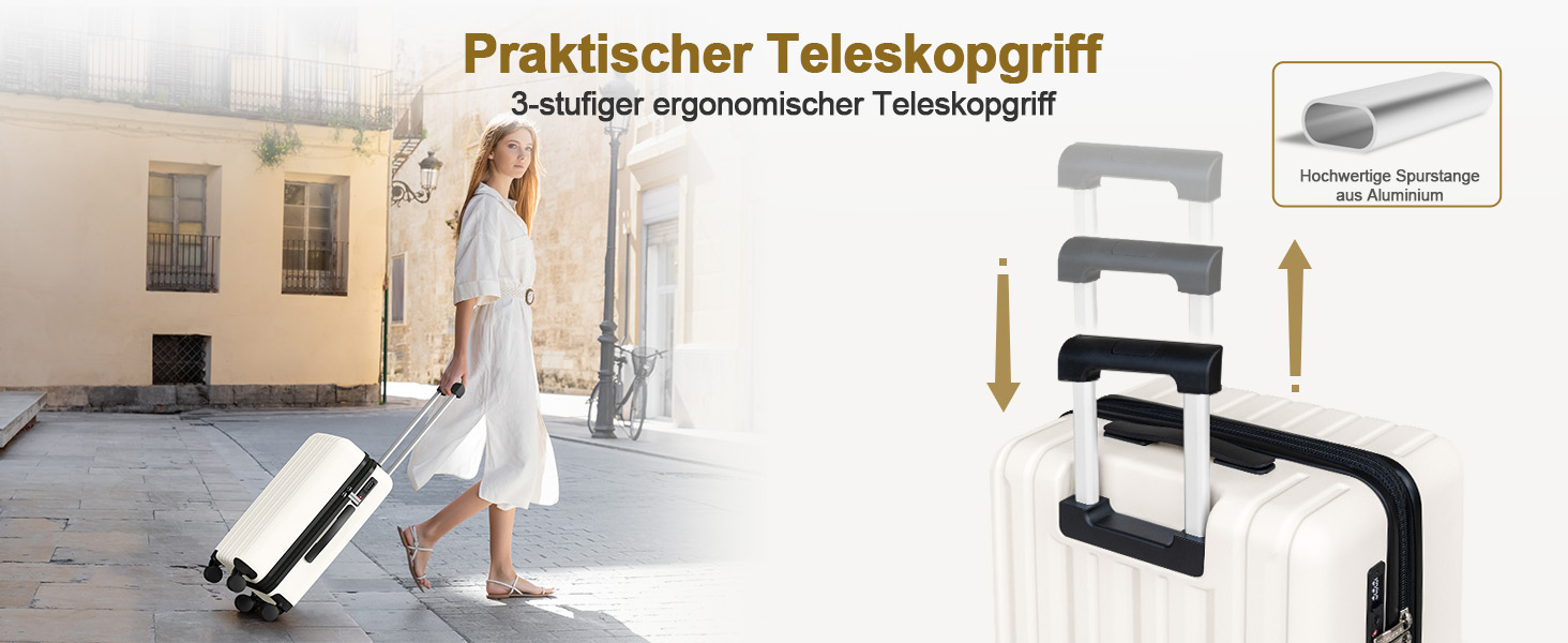 Набір валіз SHOWKOO 2 шт. з жорстким корпусом 65см+75см, розширюваний, ультралегкий, полікарбонат, з TSA замком та 4 колесами (L+XL) - Темно-синій