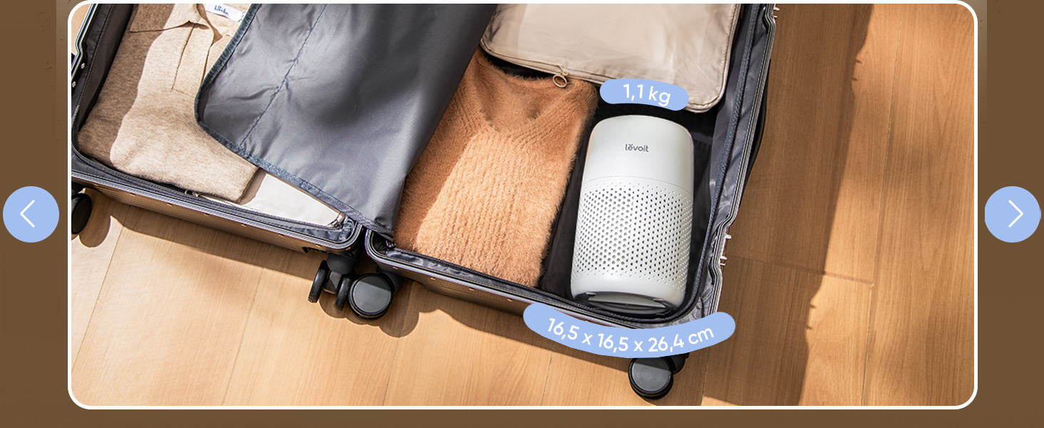 Повітряний фільтр Levoit для алергіків з ароматерапією, HEPA фільтр проти цвілі, пилу та шерсті тварин, білий, Core Mini