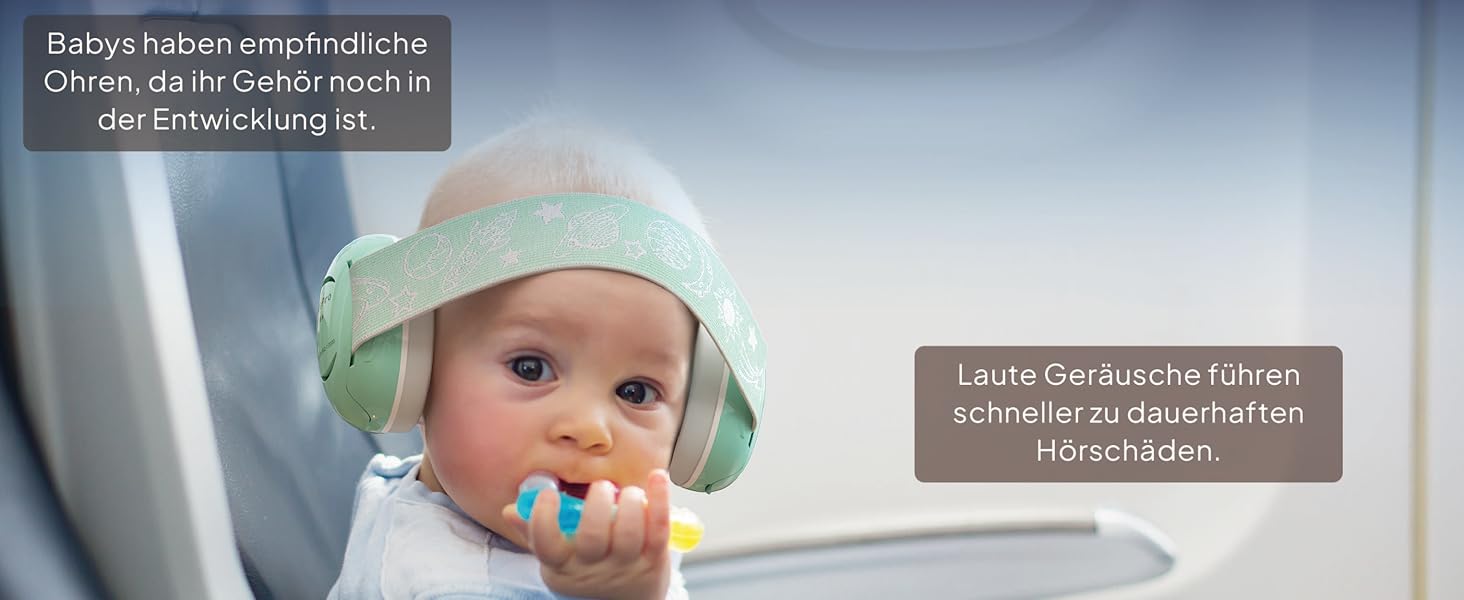 Senner® KidsPro Flex: навушники шумозахисту для дітей та немовлят, преміум-якість, блакитний колір