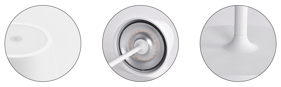 LED акумуляторна настільна лампа Klighten 2 шт., диммування, для дому та вулиці, USB-зарядка, 3000K, IP54, алюміній