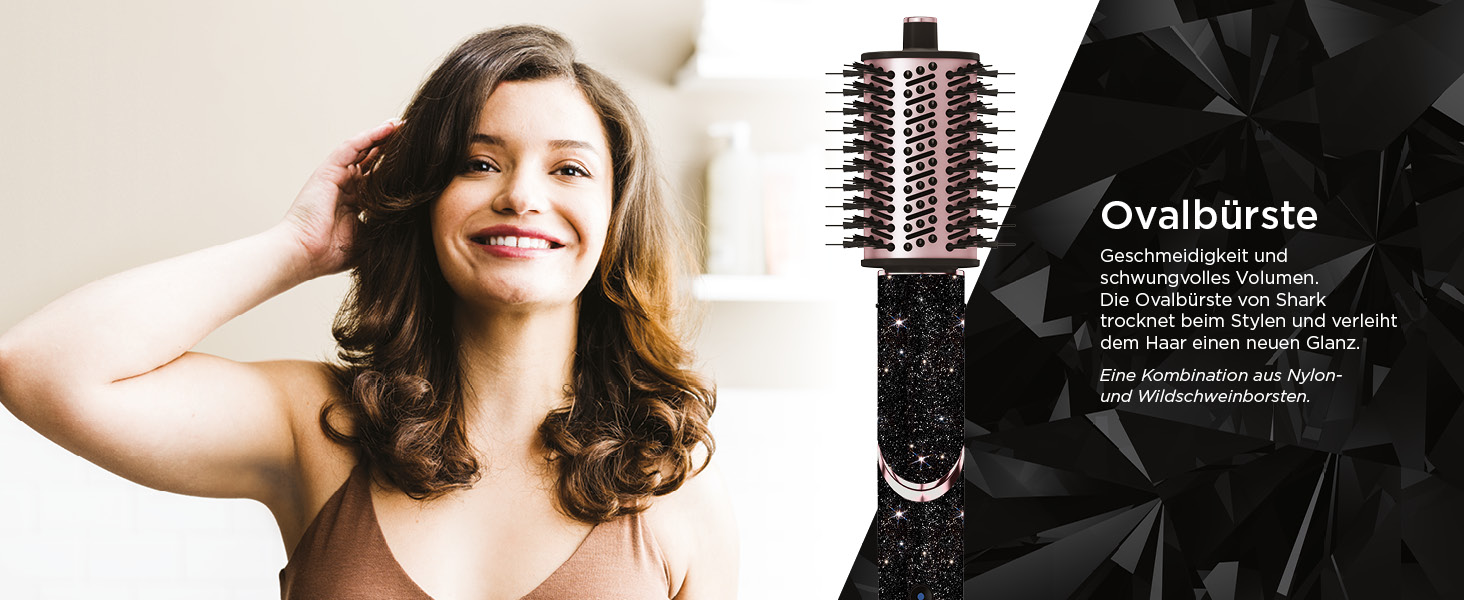 Фен Shark FlexStyle Multi 5-в-1 з насадками для укладання, чорний (Black Diamond)