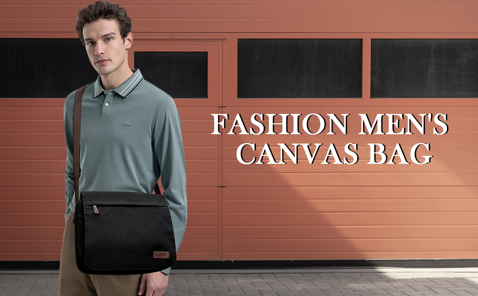Чоловіча сумка через плече Deevorca Vintage Canvas, 14 дюймів, для ноутбука, подорожей, школи, туризму, зеленого кольору