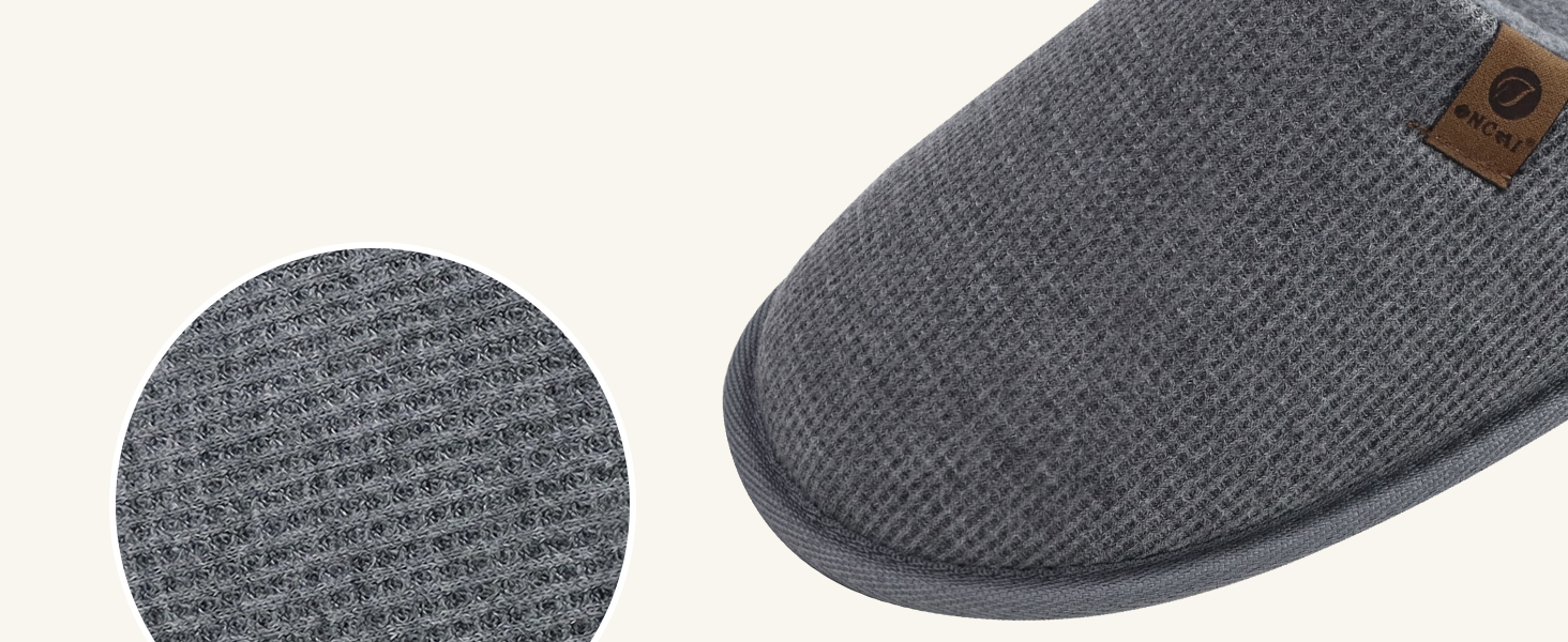 Чоловічі тапочки ONCAI з піною Memory Foam, штучним хутром, підошвою з гуми, для дому та вулиці, розмір EU 40-49, чорний