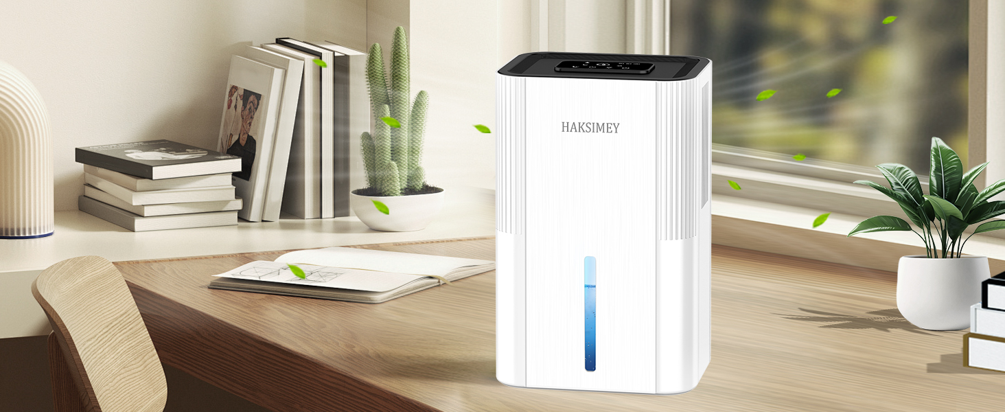 Електричний осушувач повітря 2800 мл | Тихий осушувач для дому з авто-розморожуванням та таймером | Осушувач для підвалу, ванної кімнати | 7-кольорове LED підсвічування з нічним режимом, 500 мл/на добу