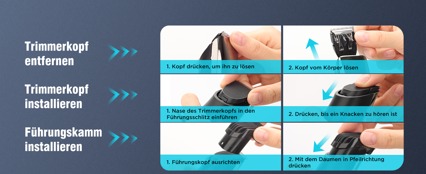 Електричний триммер для бороди Barttrimmer Herren: триммер, шавер, для тіла, USB