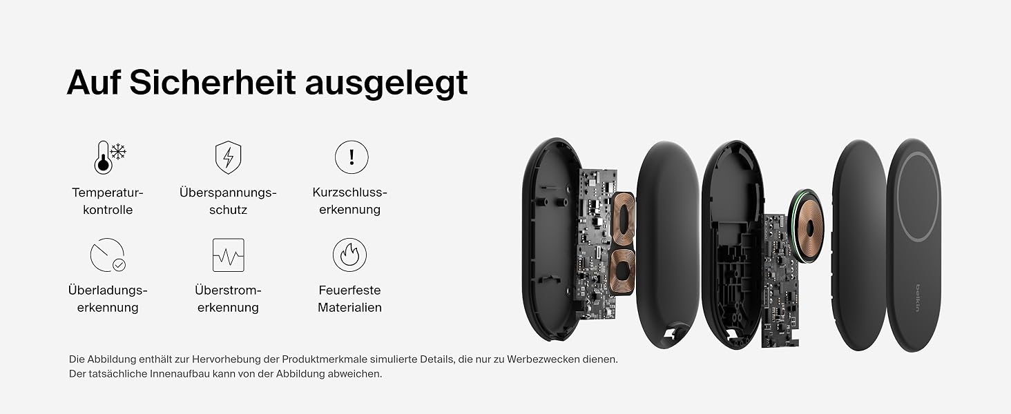 Belkin BoostCharge: Бездротовий зарядний пристрій з магнітним кріпленням Qi2, 15 Вт, сумісний з MagSafe для iPhone 17, Air, 16, 15, 14, 13, 12, Pixel, з функцією підставки – Чорний