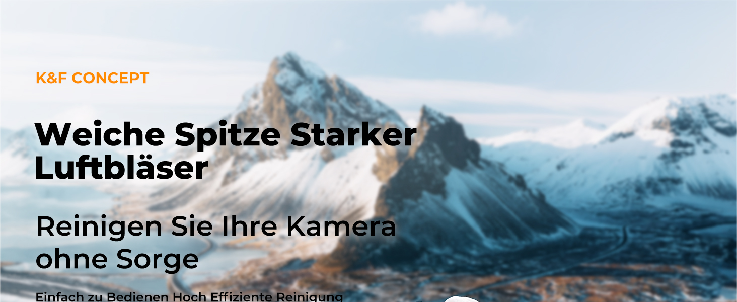 Набір для чищення фото- та відеокамер K&F Concept 10-в-1: об'єктиви, смартфони, сенсори. З мікрофіброю, повітряним насосом та рідиною для чищення.