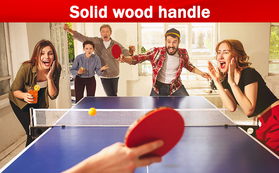 Набір для пінг-понгу JurciCat: 2 ракетки, 3 м'ячі, сумка. Підходить для гри в приміщенні та на вулиці.