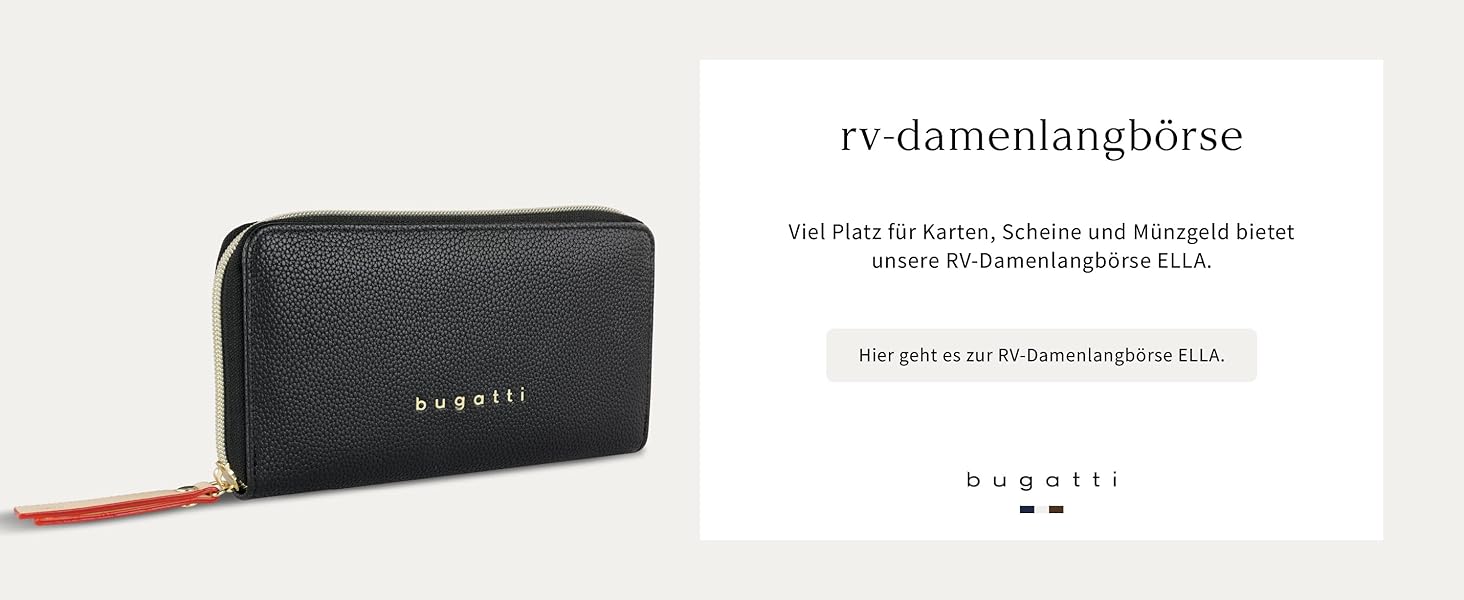 Сумка Bugatti Ella Classic чорна для жінок з екошкіри через плече та з ручками