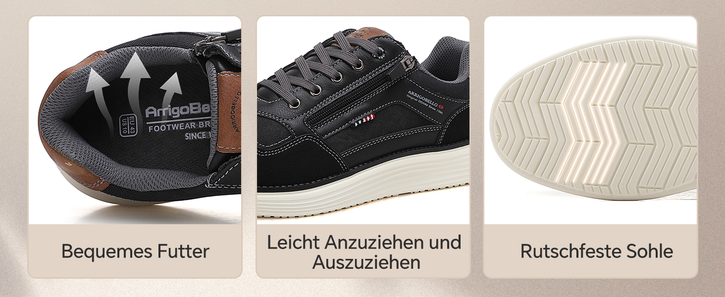 ARRIGO BELLO Чоловічі кросівки для активного відпочинку: легкі, зручні, для туризму та бігу. Розміри 41-46, колір чорний