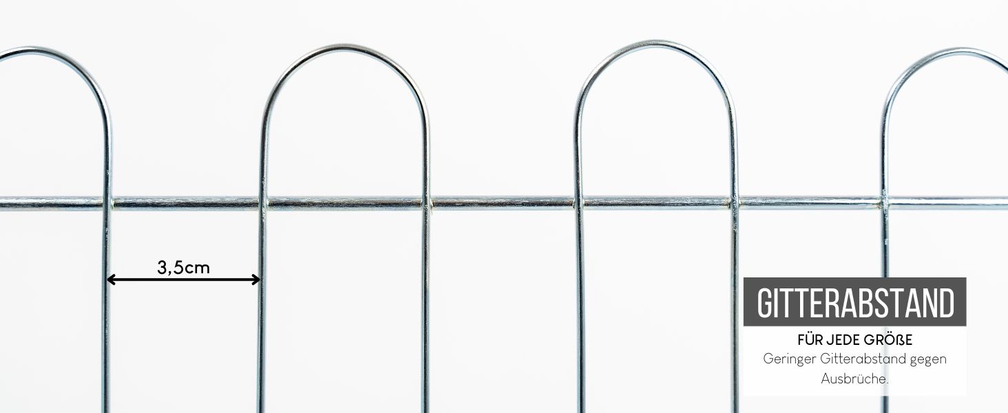 Вольєр для кроликів Lionto, 59x58 см, з металу, розширюваний, з захисним сітком та дверима з замком, для тримання на вулиці, 8 елементів