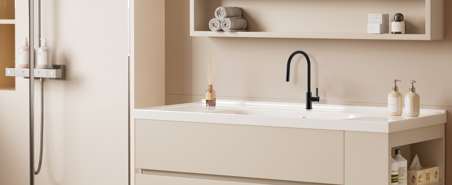 Змішувач для кухні гнучкий чорний, нержавіюча сталь, 2 режими струменя, 360° поворот, кухонний змішувач, преміум якість