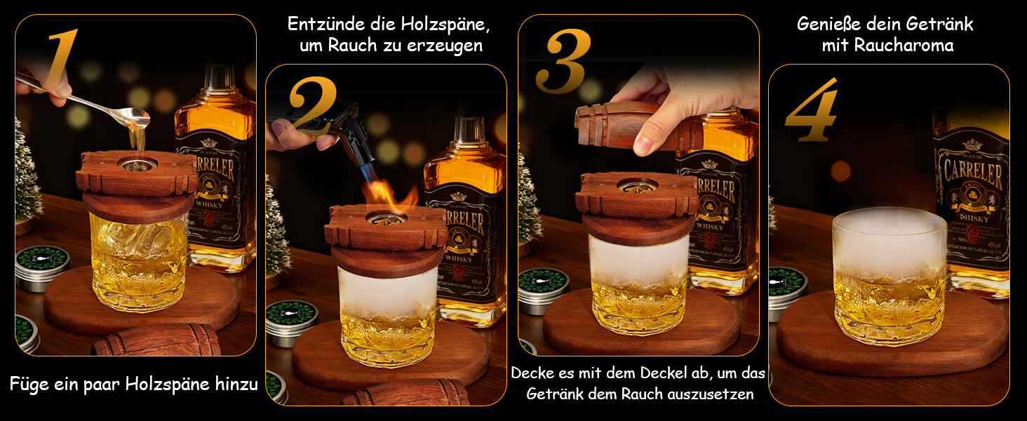 Набір для копчення віскі, аксесуари для коктейлів, подарунковий набір віскі. Персоналізовані подарунки для чоловіків, на день народження, батькові, татові. Набір для копчення віскі, подарунок для хлопця
