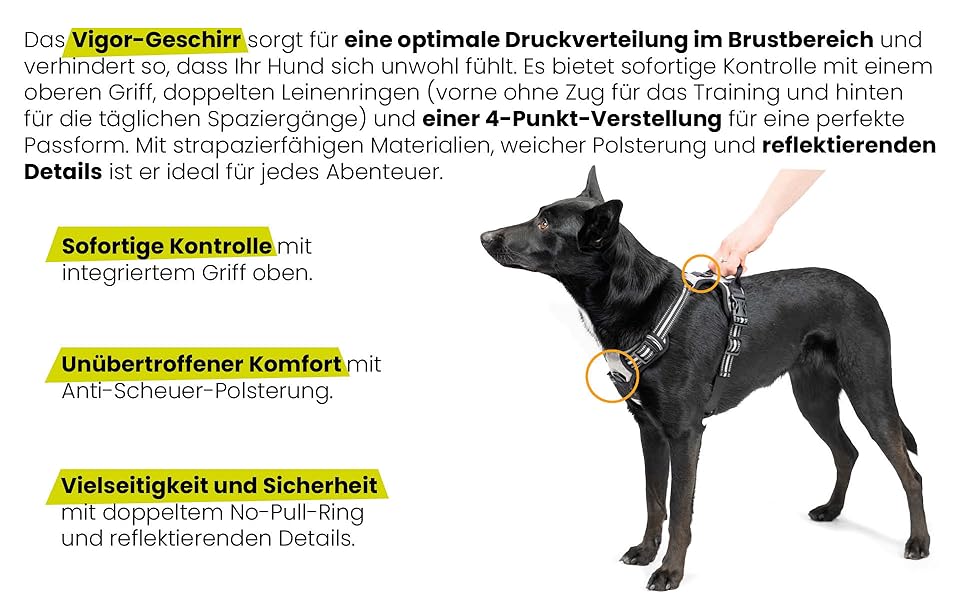 Шлейка для собак Ferplast середнього розміру, 2 гачки для контролю, шлейка від тяги, регульована, світловідбиваюча та дихаюча, ідеальна для тренувань, M, Бежево-коричнева