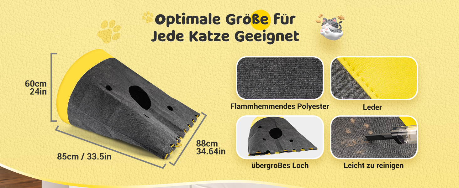 Килимок-іграшка для котів з тунелем, інтерактивна іграшка-центр активностей, розвиваюча іграшка для котів, килимок-іграшка для котів (L)