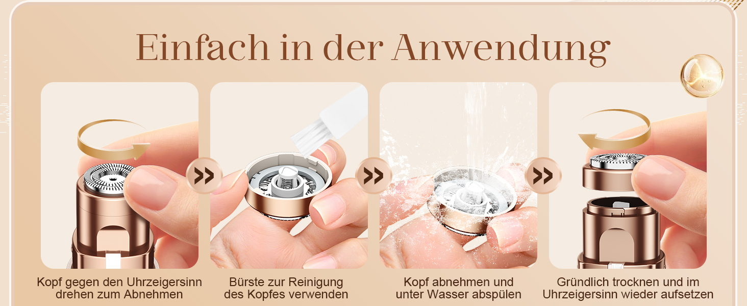 Електричний триммер для брів та обличчя для жінок 2-в-1: триммер для брів та обличчя, для видалення пушку на губах та обличчі