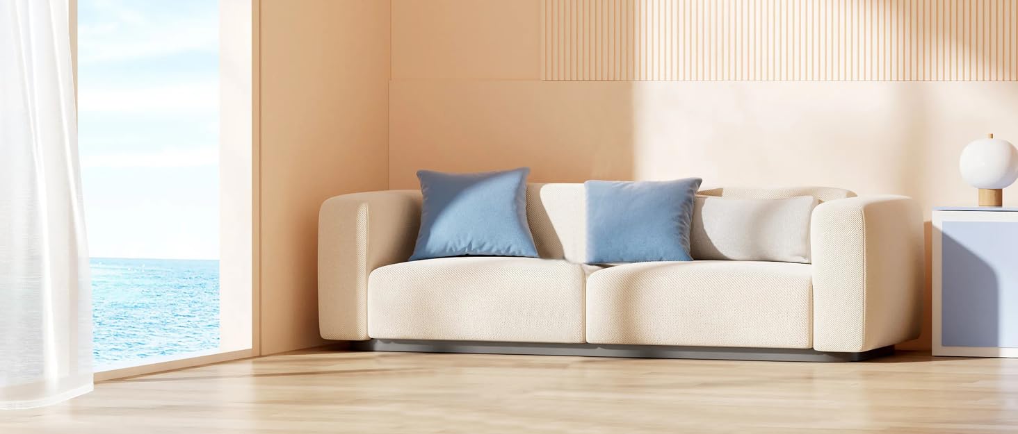 Електричний обігрівач 1800W з пультом керування, 41 см, PTC керамічний, тихий, 70° осциляція, таймер 12h, захист від перегріву, для спальні, дому, чорний