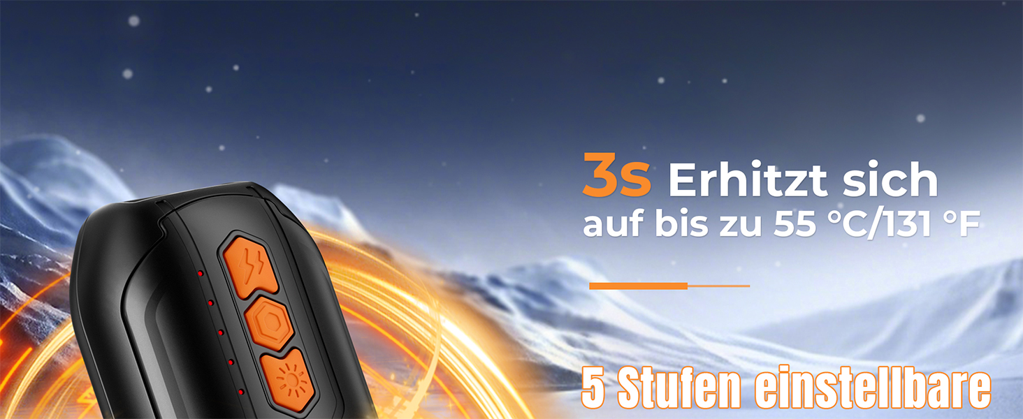 Електричні грілки для рук 2 шт., USB, з LED, 5 рівнів нагріву, до 55°C, багаторазові, для активного відпочинку, полювання, кемпінгу, зими, рожеві