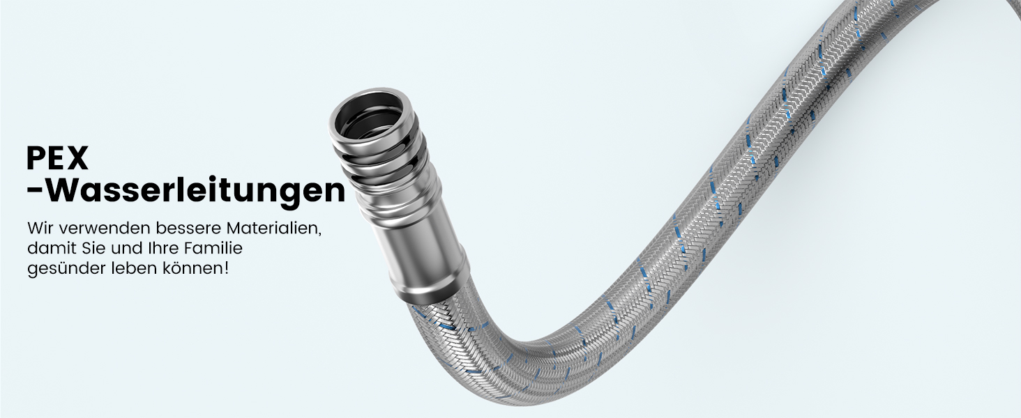 Кухонний змішувач Dayone з висувним виливом, нержавіюча сталь SUS304, високий тиск, для кухні, мікшер, 2 функції, поворотний на 360°, кухонний змішувач (з підключенням до шлангу)