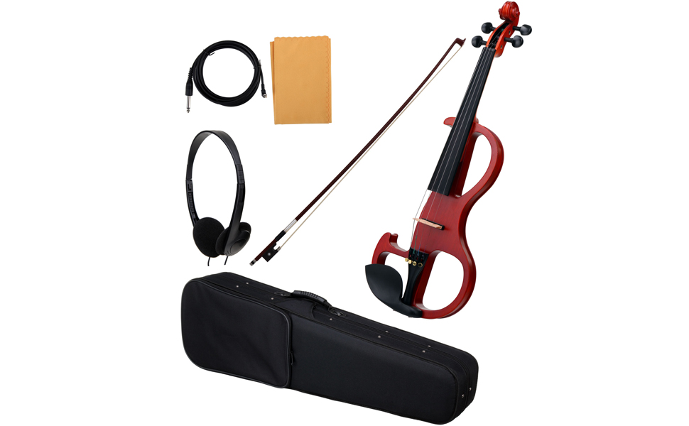 Електроскрипка Cantabile EV-90: класична модель з підсилювачем, корпус з ялини та клена, накладка з ебену, матове натуральне покриття
