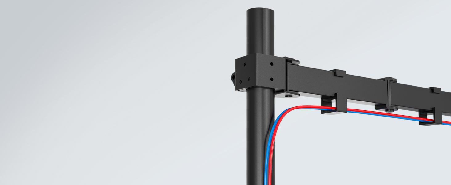 Кріплення для монітора Redbat з відділенням для ноутбука, Dual Screens, повністю регульоване для LCD LED екранів 13-32 дюймів до 8 кг та ноутбуків до 16 дюймів, нахил, поворот та обертання, 2 способи кріплення