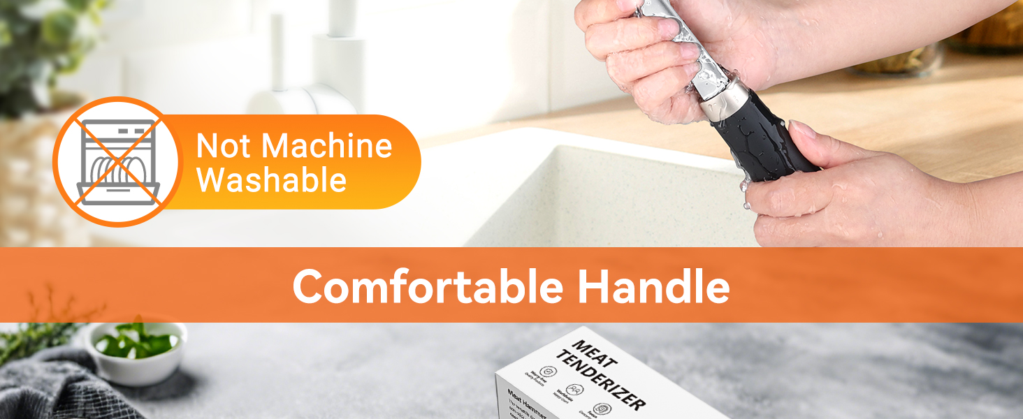 Кльопар для м'яса HOOMIL, двосторонній антипригарний, для шніцелів та стейків - сріблястий квадратний