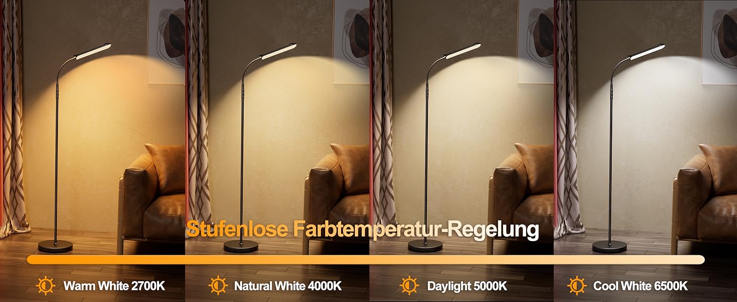 LED-стельова лампа Marctronic для вітальні, диммування, регулювання висоти, 18W, 1800LM, з пультом та сенсором, сучасний дизайн, для офісу, спальні (чорний)